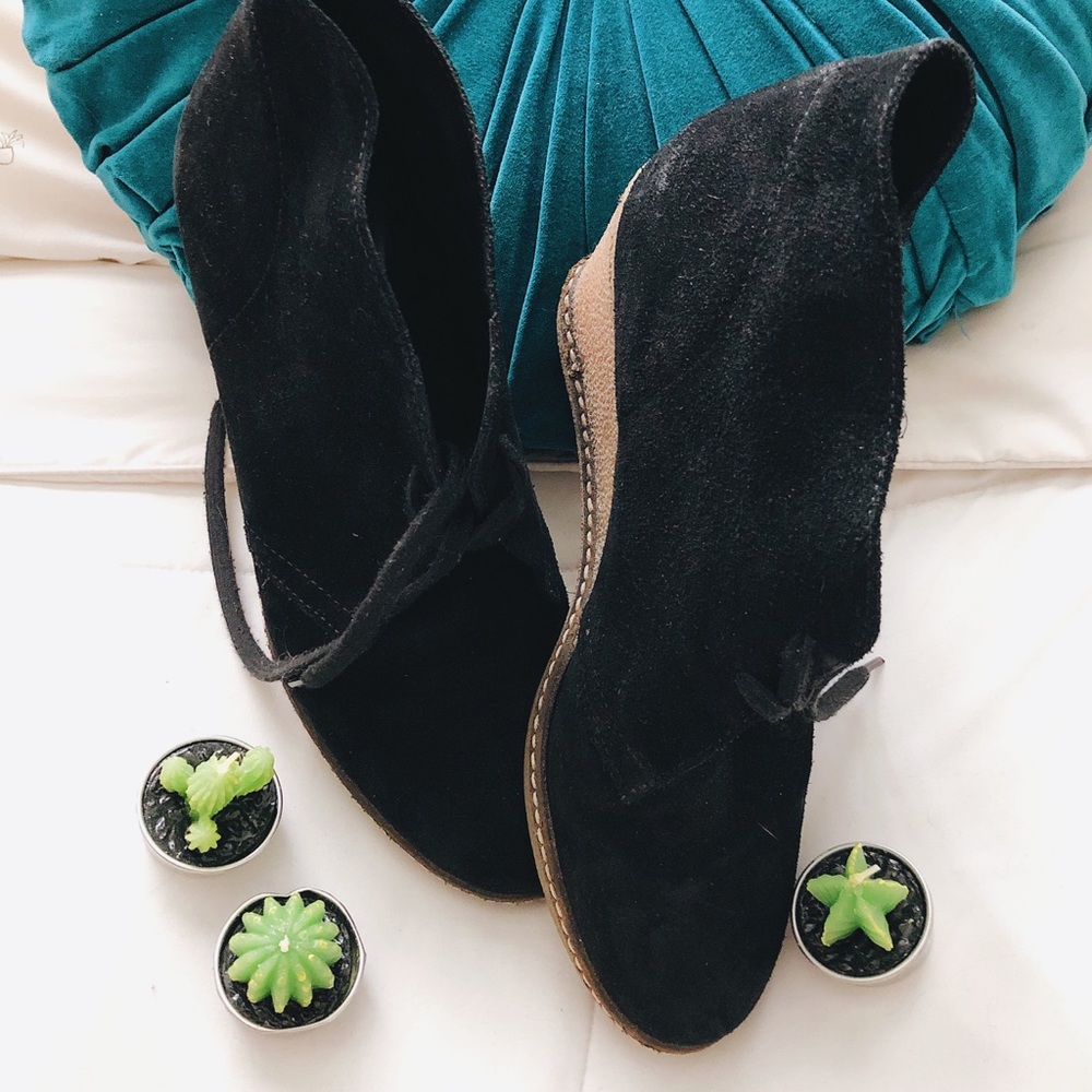 J Crew - Heeled Black Suede Boots